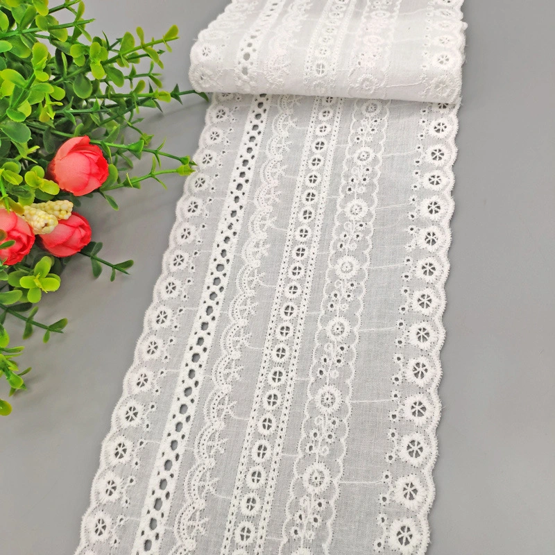 Cheap Cotton Embroidery Lace Trim for African Lingerie or Bra Pattern No Stretch Trim for Ladies Dress Tailoring Material Lace Fabric