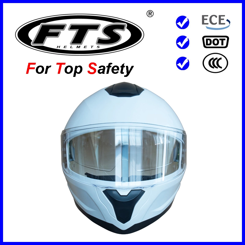 Motorcycle Full Face Helmet with Double Visors, DOT and ECE Certified