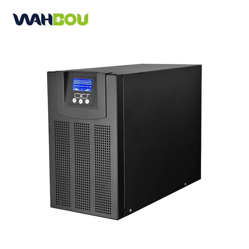 Wahbou UPS de gran capacidad UPS en línea 1kVA 0,9kw Alimentación ininterrumpida Suministrar UPS con 2 años de garantía