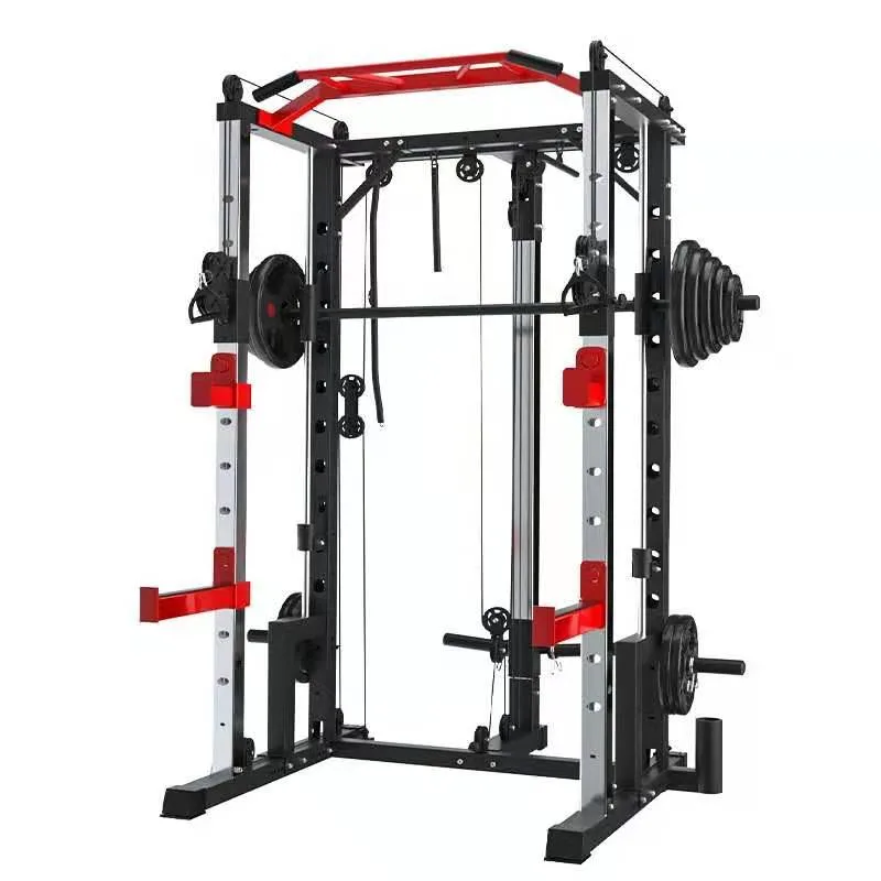 Home Fitness Adjustable Power Rack Functional Trainer Gym Fitness Equipment Folding Squat Rack