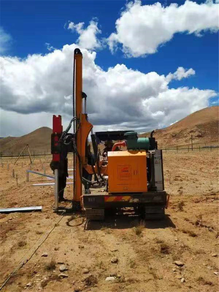 Hammer Auger Drill Rod Hydraulic Pile Driver Ramming Machine for Solar Farm