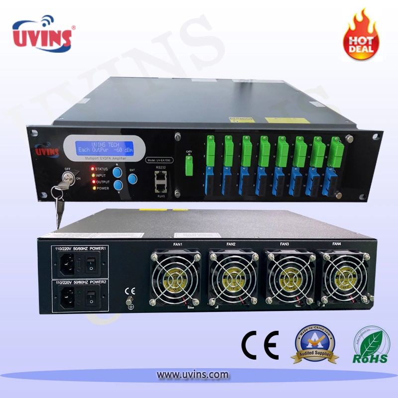 1550nm EDFA 16*22dB pour réseau Gpon CATV FTTH+