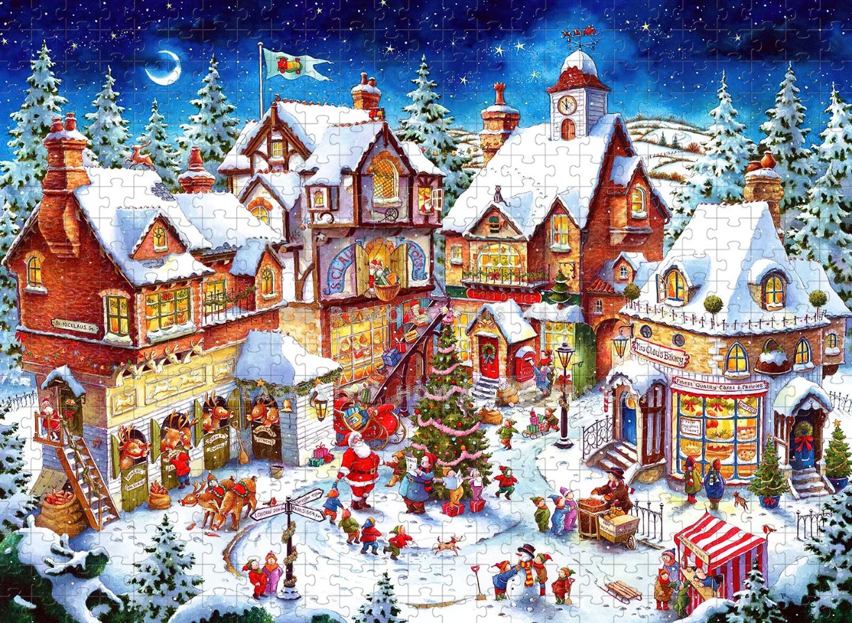 Christmas Town Wholesale Wooden 8000 Piece Puzzles Intellectual Educational Children's Toys, Birthday Gifts, Customisable Patterns and Sizes.