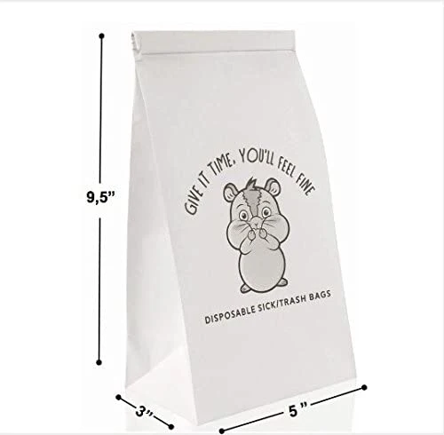 Emergency Plastic Airsickness Vomit Paper Bag