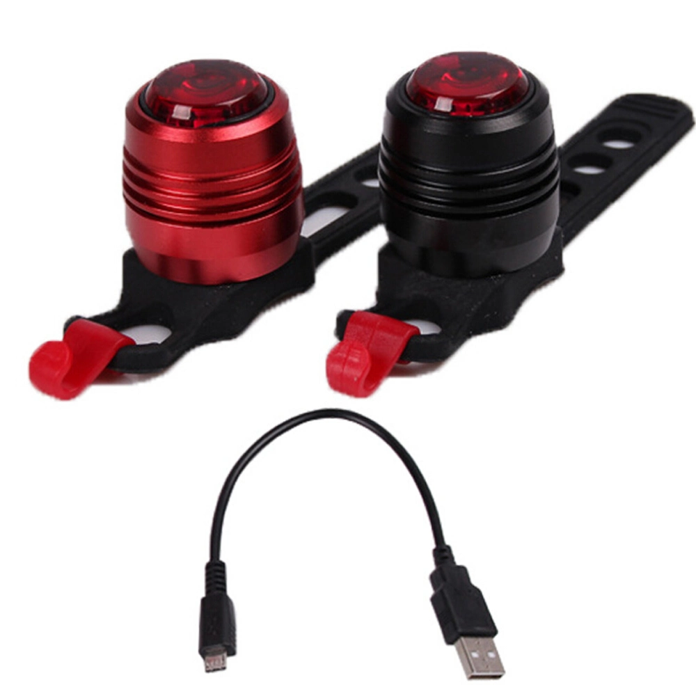 Alloy Red LED USB Rechargeable 3 Mode Ruby Bike Tail Light