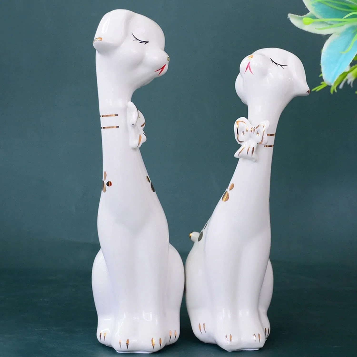 Ceramic Cute Puppy Figurines for Home Office Shelf Decor Set for Home Office Table Decoration Ceramic Small Animal Perfect for Promotion