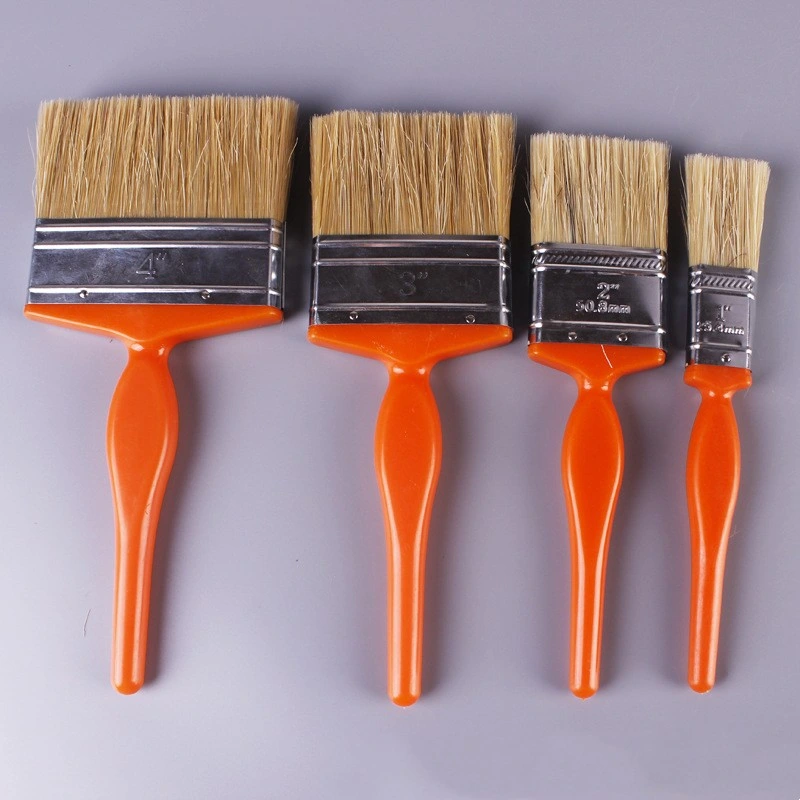 Paint Tools Plastic Handle Paint Brush with White Bristle