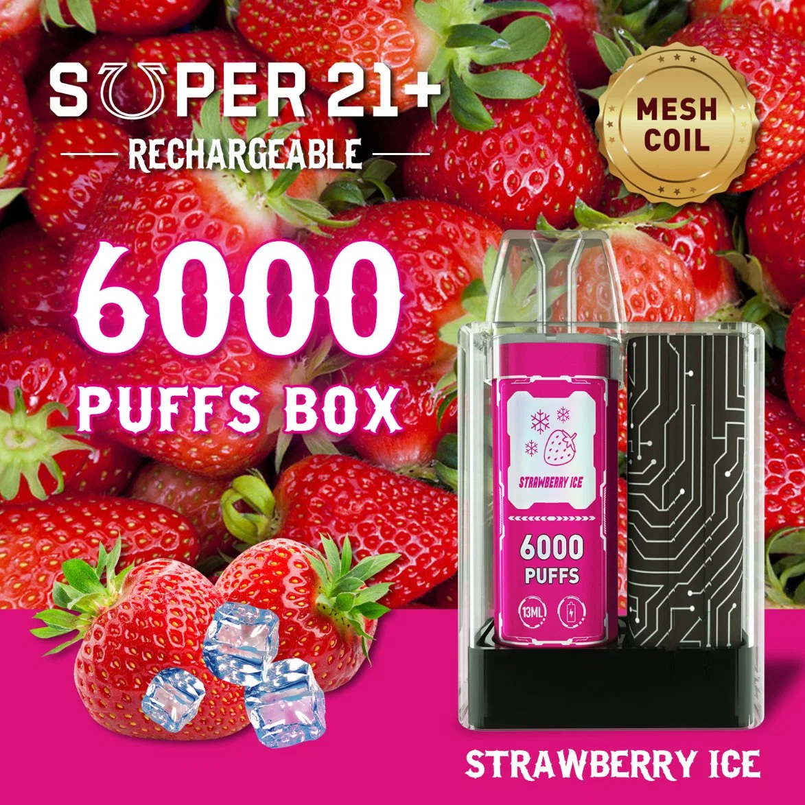 New High quality/High cost performance Disposable/Chargeable Vape 6000 Puff Fruit Flavors E Liquid From Yecoo