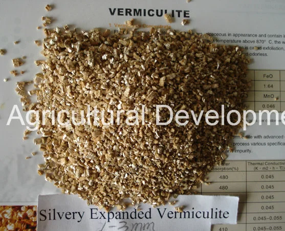 Export Soilless Matrix Golden Silvery Expaned Vermiculite and Raw Vermiculite