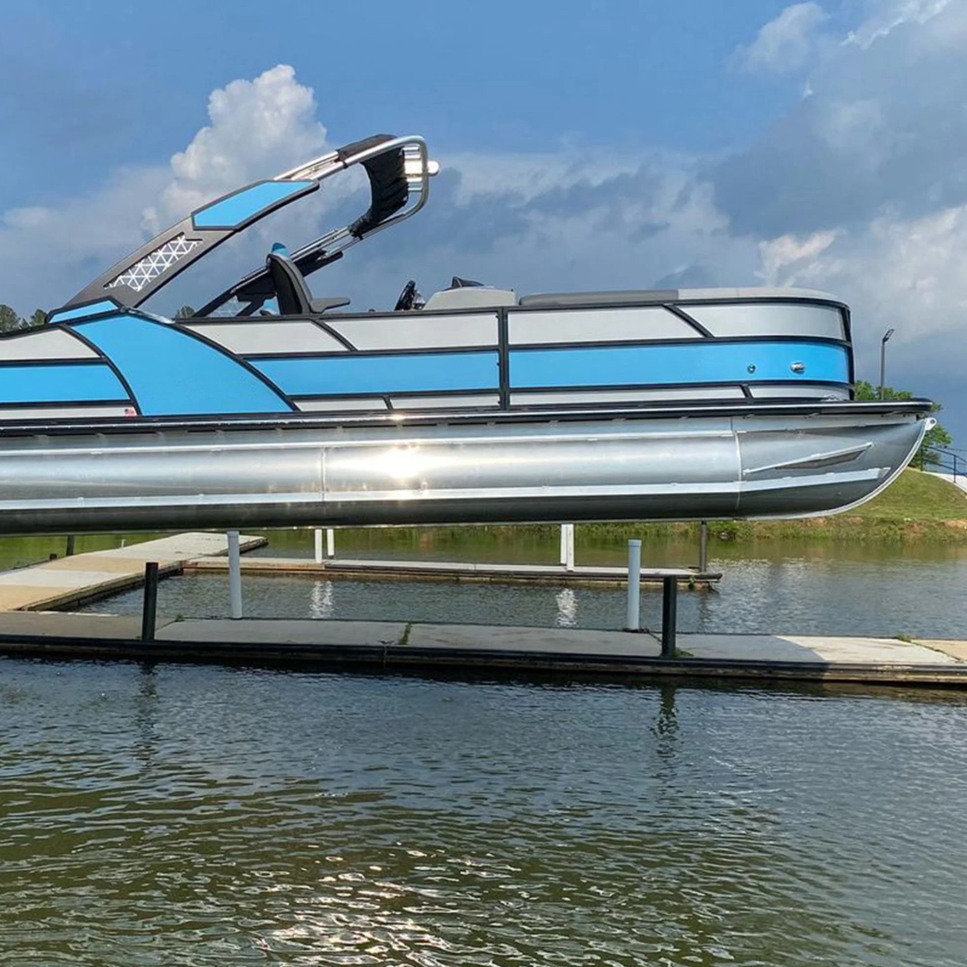 Mmelancho Nice Decking Recreational Floating Aluminum Pontoon Boats