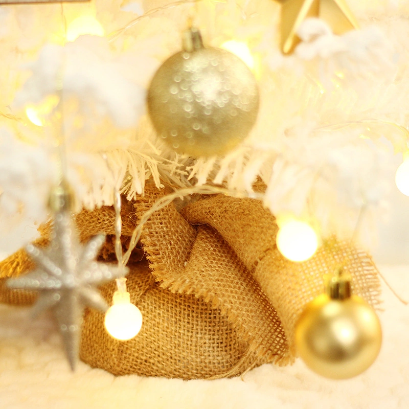 Desktop Künstliche Mini Weihnachtsbaum, 20 Zoll Schnee Beflockt Künstliche Kiefer Weihnachtsbaum