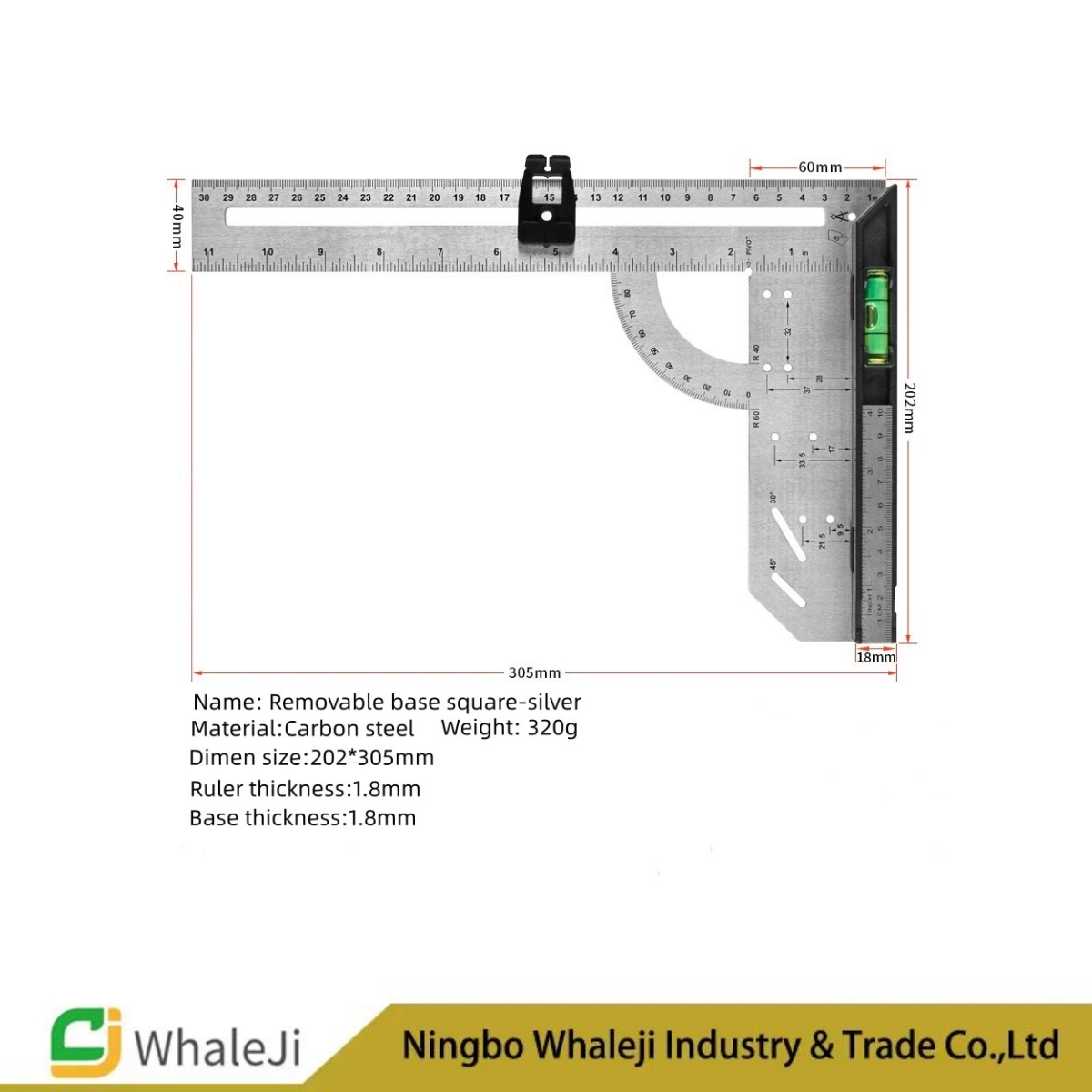 Mixtec 90 Degree Aluminium Professional Multi Angle Square Tools