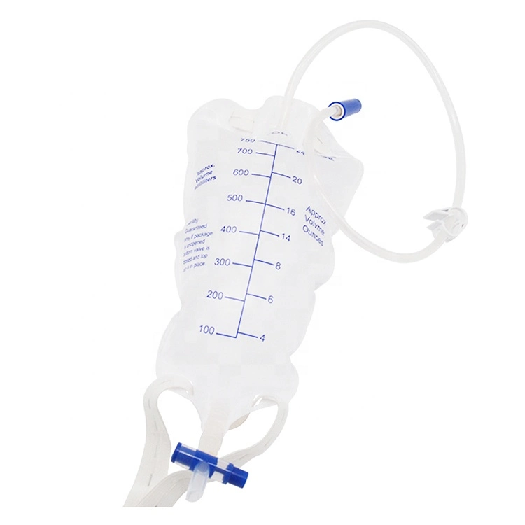 Medical Disposable 600ml/750ml/1000ml Urine Leg Bag with Belt