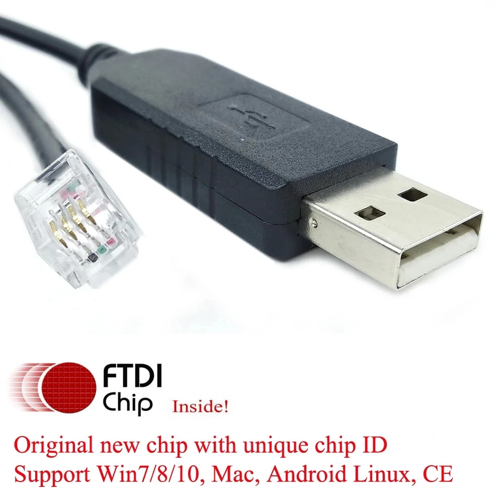 كبل وحدة التحكم Ftdi USB RS232 إلى RJ11 Rj12