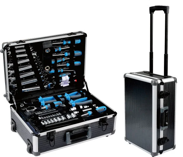 Conjunto de ferramentas DOZ Professional Metal Box dobrável de várias camadas para viaturas domésticas Armazenamento do kit de ferramentas de hardware