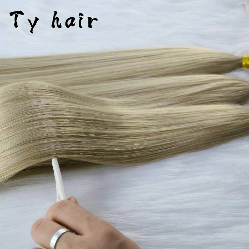 30% Thickness Color #18 Wholesale Factory Price Itip Ins Virgin Human Hair Weave Extension Product in China