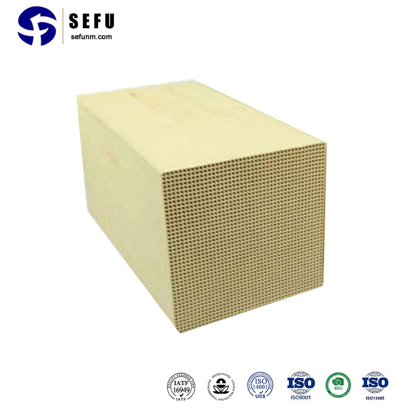 Sefu China Storage Media Fabricante Honeycomb Ceramic Heat Exchange Media Regenerador cerámico de panal para horno industrial