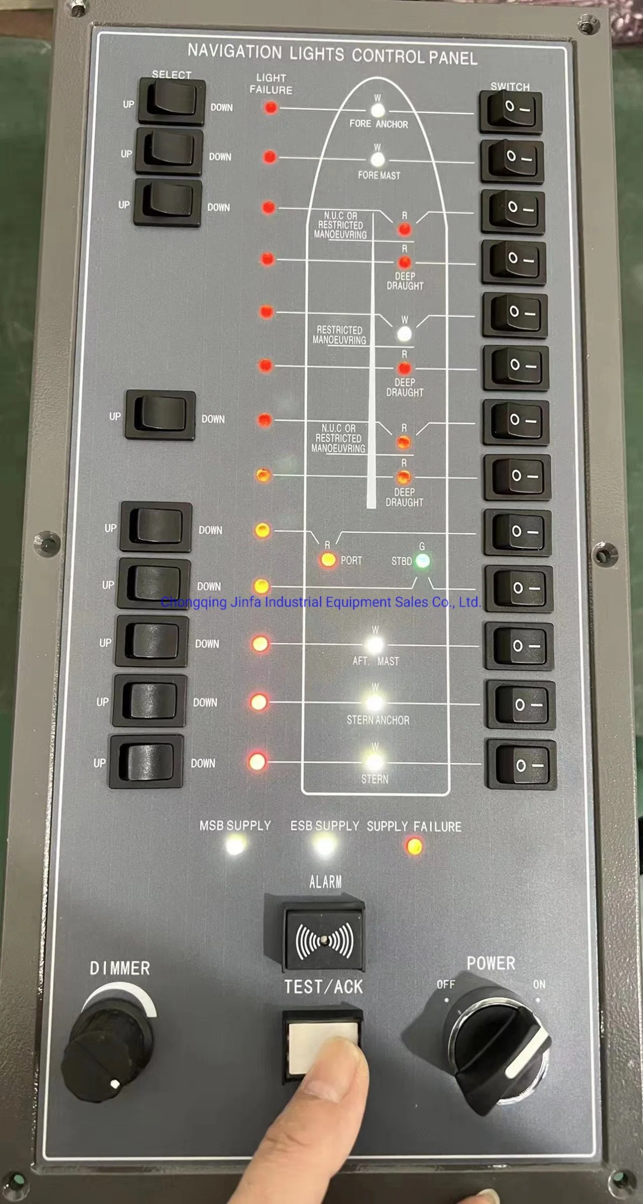 Vessel Navigation LED Lights 25 Channels Alarm Control Panel