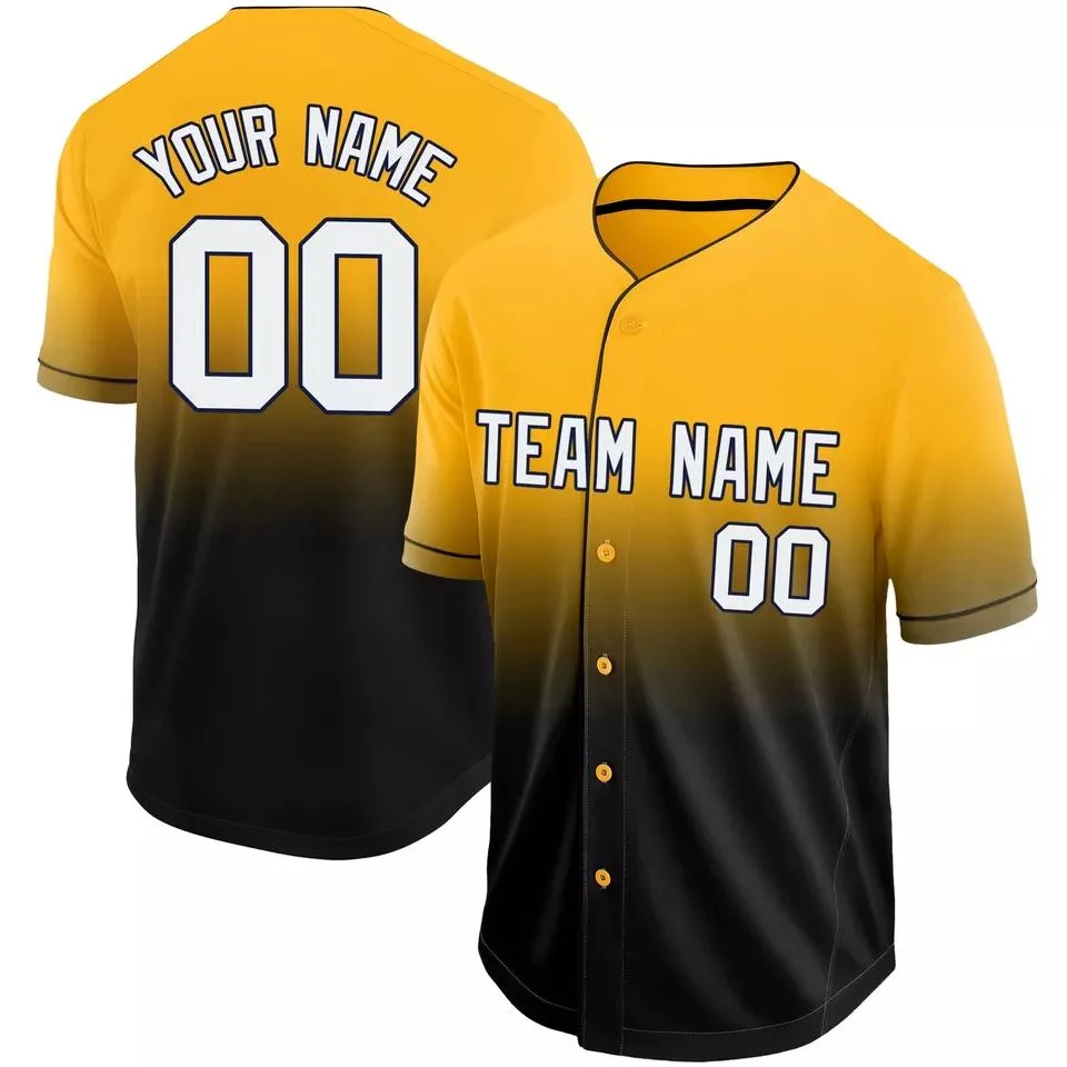 Customized Sublimation Mens Baseball Uniform Sportswear Button Down Baseball Jersey for Sale