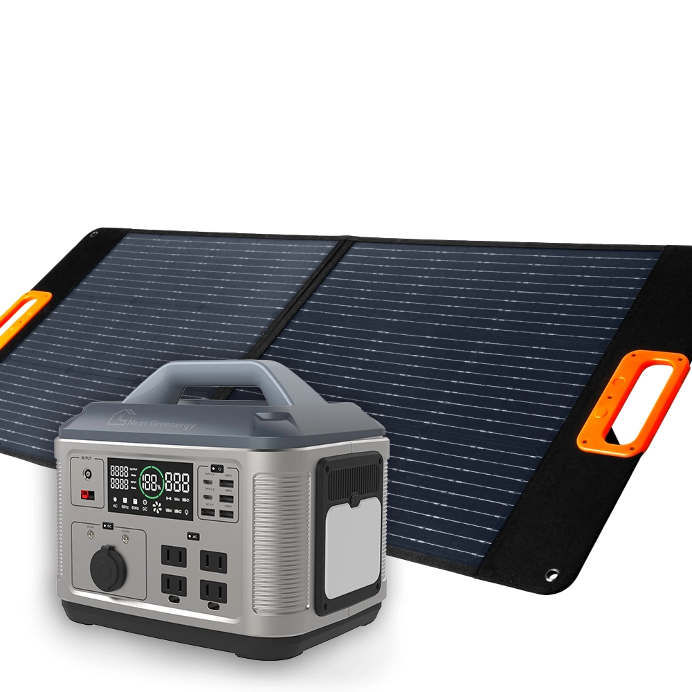 700W AC Inverter Lithium Portable Power Station Solar Rechargeable Generator Backup Supply