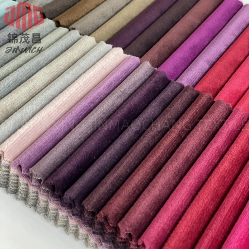 Big Discount Knitting Fabric 100% Polyester Holland Velvet 230GSM/240GSM/150cm/300cm Plain Dyed Fabric for Sofa Chair