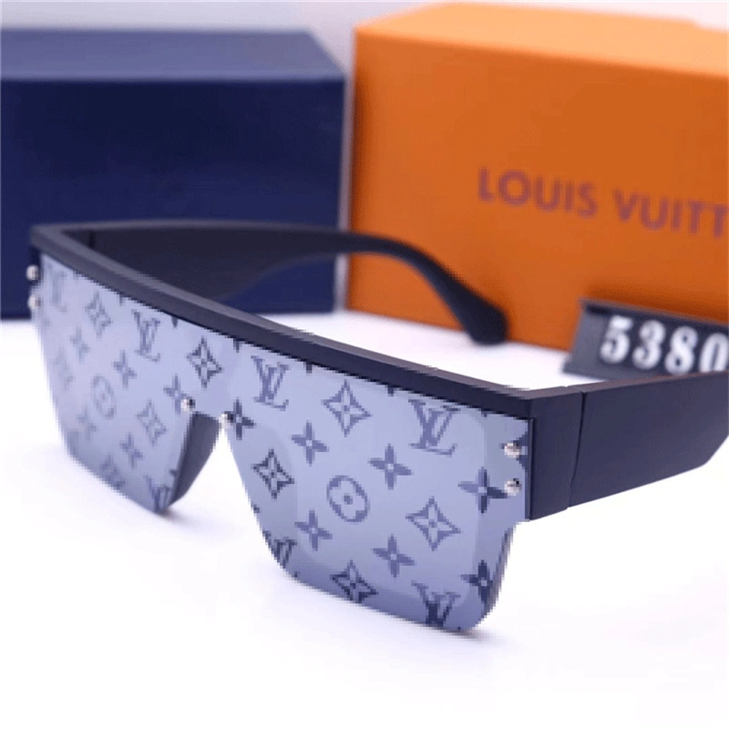 Nueva moda lujo europeo gafas de sol los hombres de la mujer del Diseñador de logotipo personalizado sin cerco grandes gafas de sol deportivas al aire libre