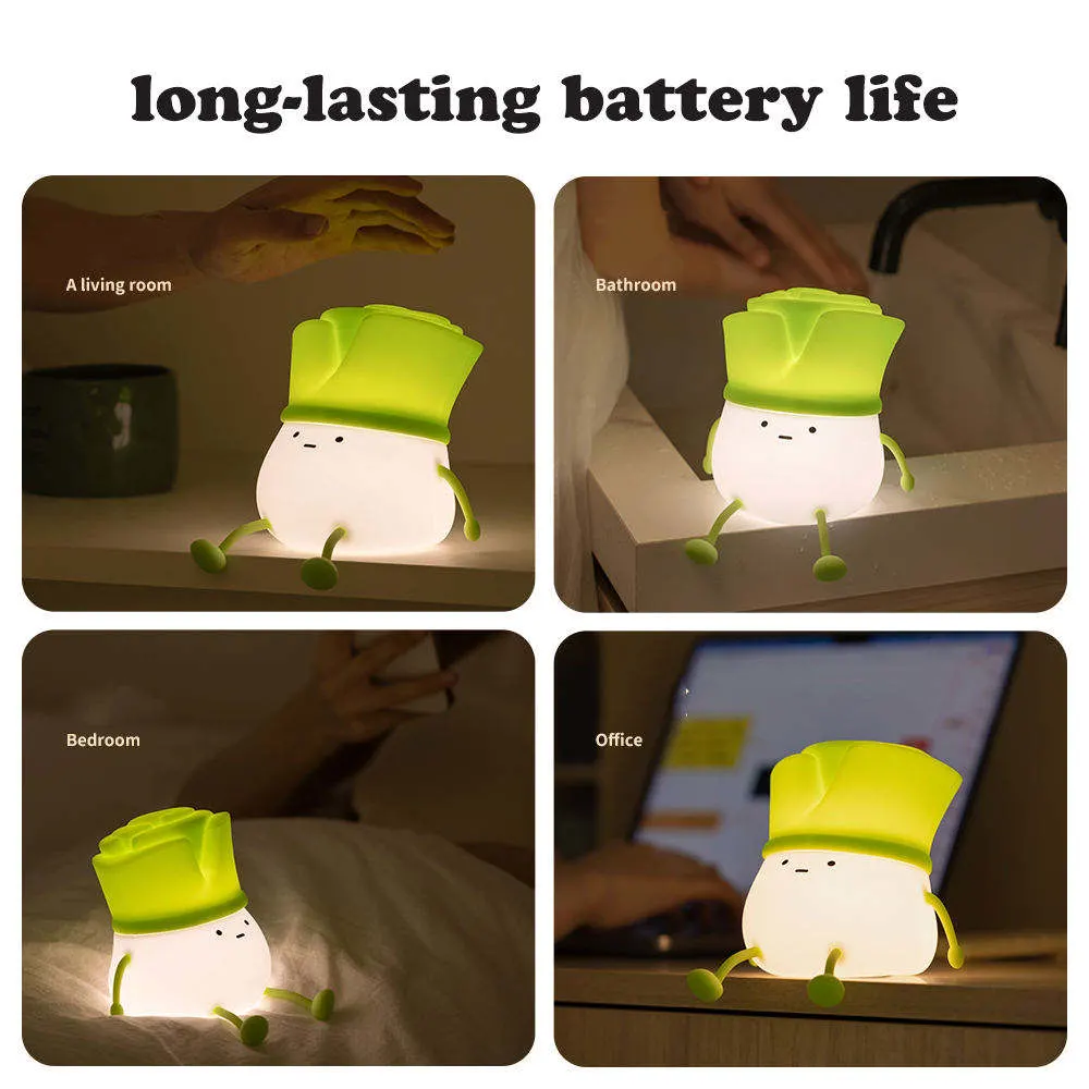 Smart Touch Sensor Cute Silicone Baby Rechargeable Sleep Bedside Lamp LED Night Lights for Kids Room