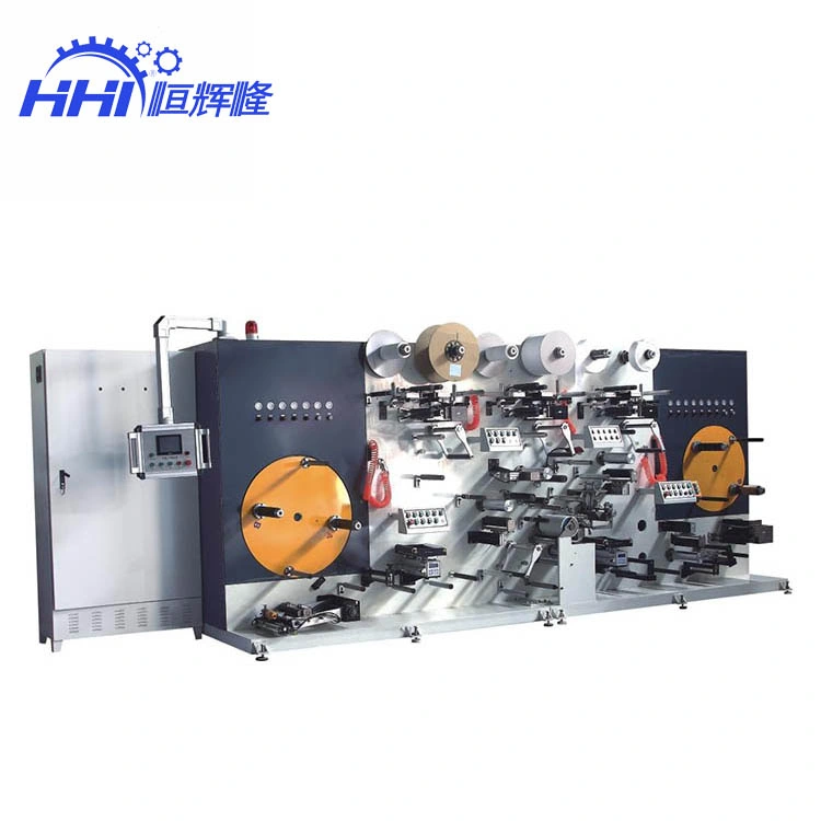 One out of 3 Rolls S Cutting Non-Woven Elastic Ear Baby Diaper Side Tape Adhesive Coating Laminating Machine