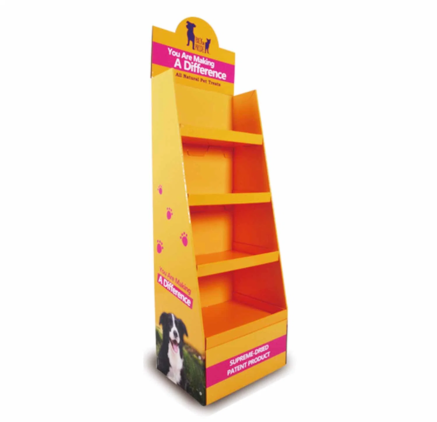 Free Design Nail Polish Cardboard Paper Stack Display Floor Stand, Cosmetic Cardboard Display