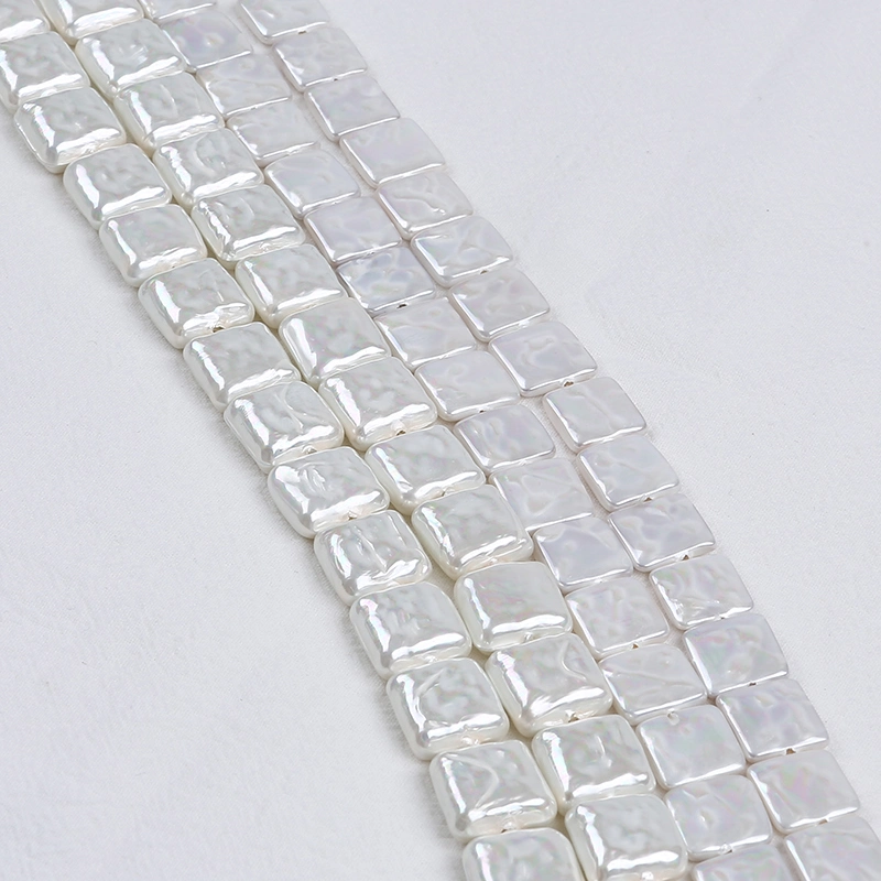 White Natural Mother of Pearl Square Shape Shell Beads Jewelry Inlay Accessories