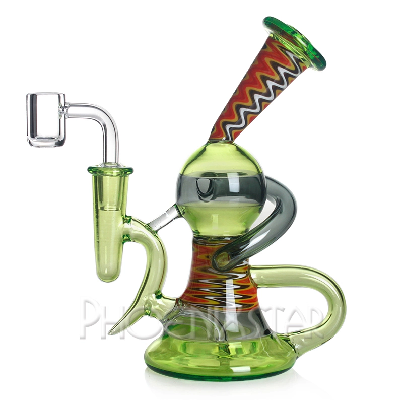 High Borosilicate Glass Phoenix Star 6 Inches American Northstar Glass Rod Recycler DAB Oil Rigs Wig Wag Pyrex Glass Smoking Water Pipes Wholesale/Supplier