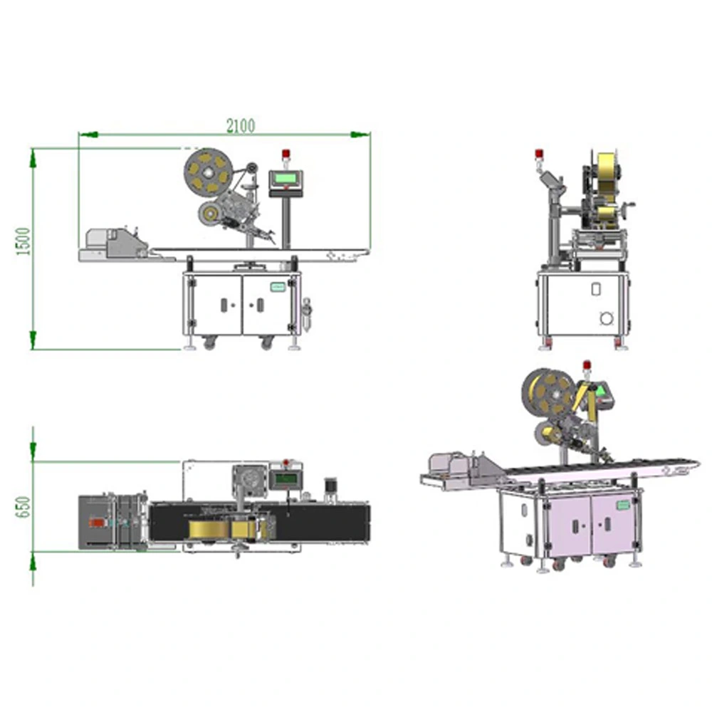 Machine à étiquettes plates avec succion pour les vêtements légers Machine à étiqueter