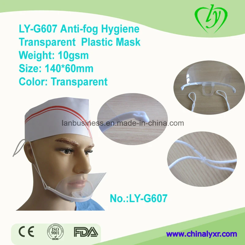 Ly-G607 Anti-Fog Hygiene Transparent Disposable Plastic Mask