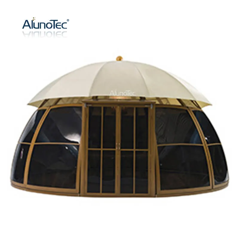 Factory Waterproof Pavilion Gazebo Enclosures Glass Outdoor Pergola Patio Cover Canopy Garden Green House Sunroom