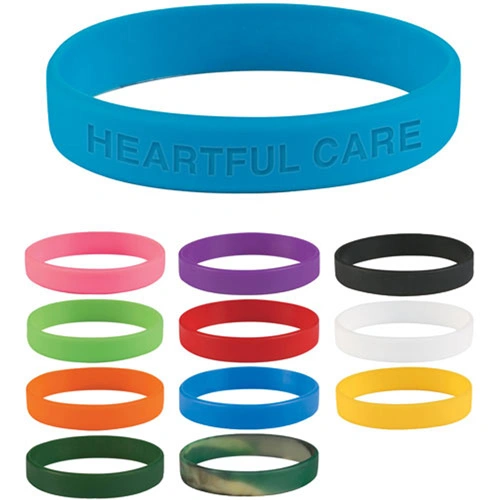 Filled Ink Silicone Wristband for Promotional, Decorative Rubber Band Silicone Wristbands Silicone Bracelets