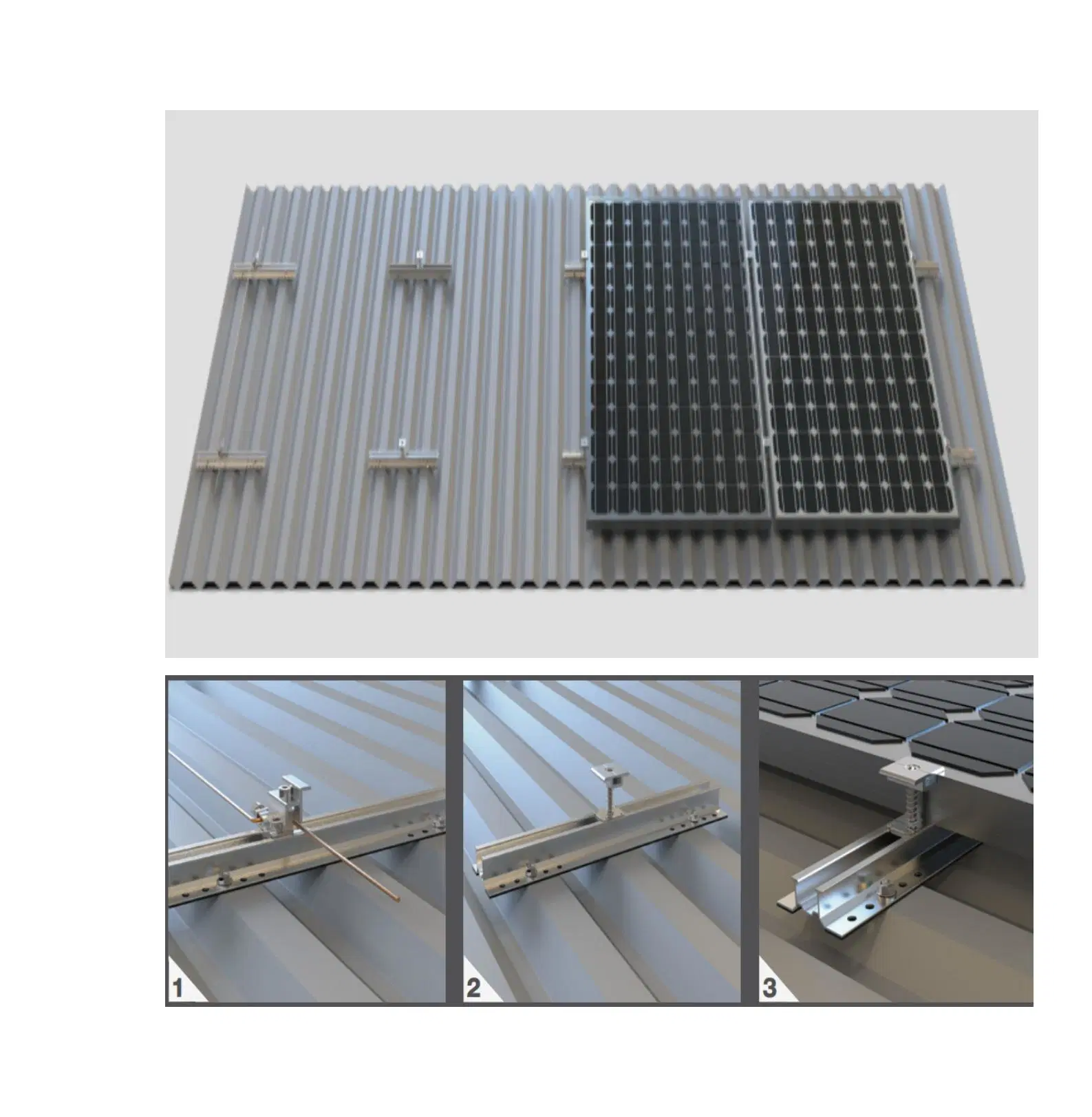 Suporte de montagem solar Mini Rail de 46 mm em alumínio Solar Energia solar