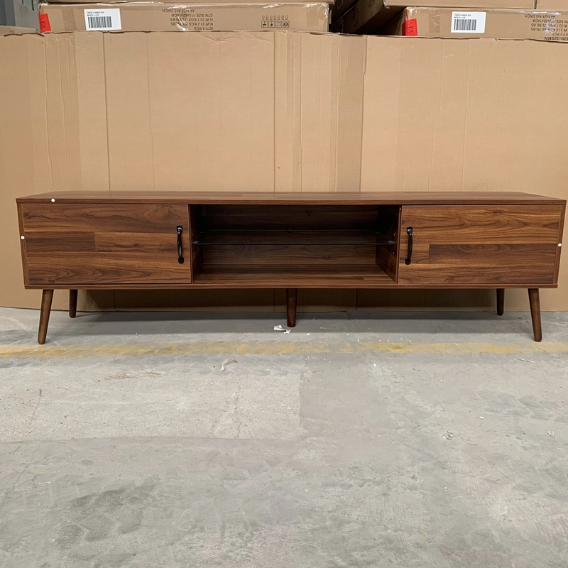 Retro Simple Walnut Color TV Cabinet 0586