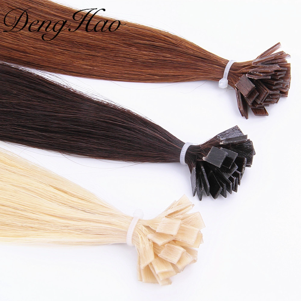 Wholesale/Supplier 100% Full Cuticle Double Drawn Russian Remy Keratin Flat Tip Pre Bonded Human Hair Extension