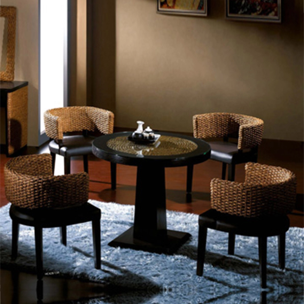 Custom Made Luxury Natural Rattan Hospitality Room Modern Hotel Bedroom Wicker Furniture Set