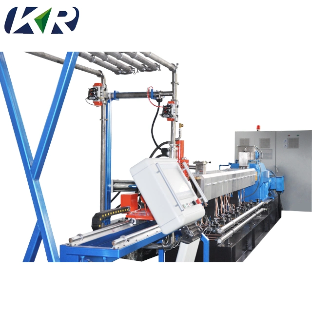 Plastic Twin Screw Co-Rotating Extruder Underwater Pelletizing Granulating Line