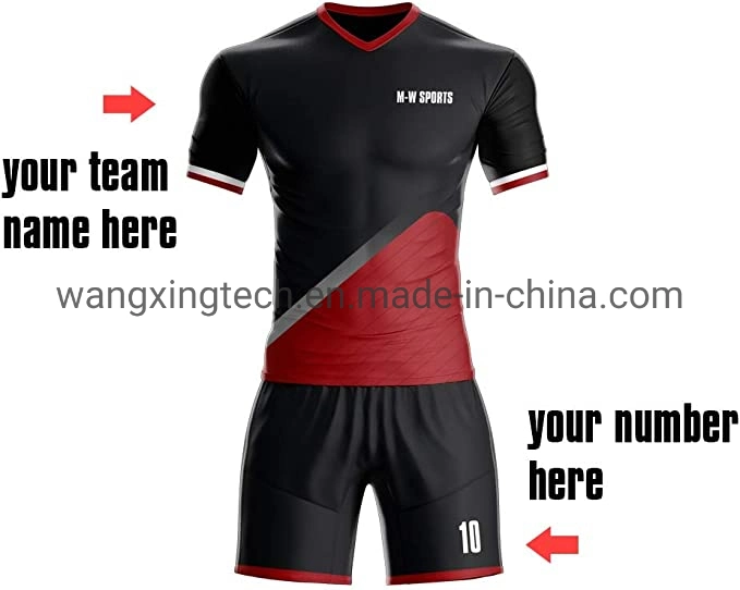 Fußballtrikots Full Kit Custom Fußball Uniformen Set Mockup