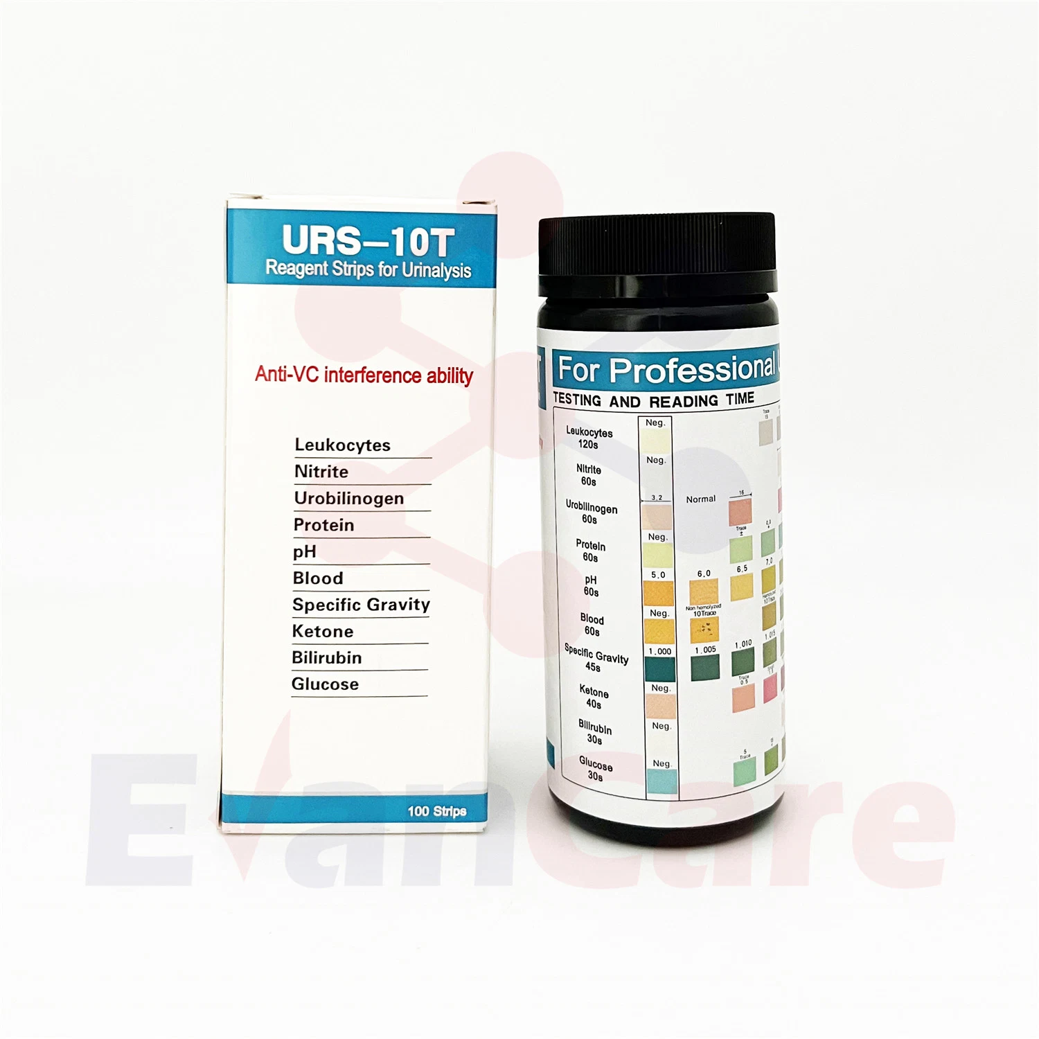 Evancare Urinanalysesystem Urintest Urs-10t Streifen