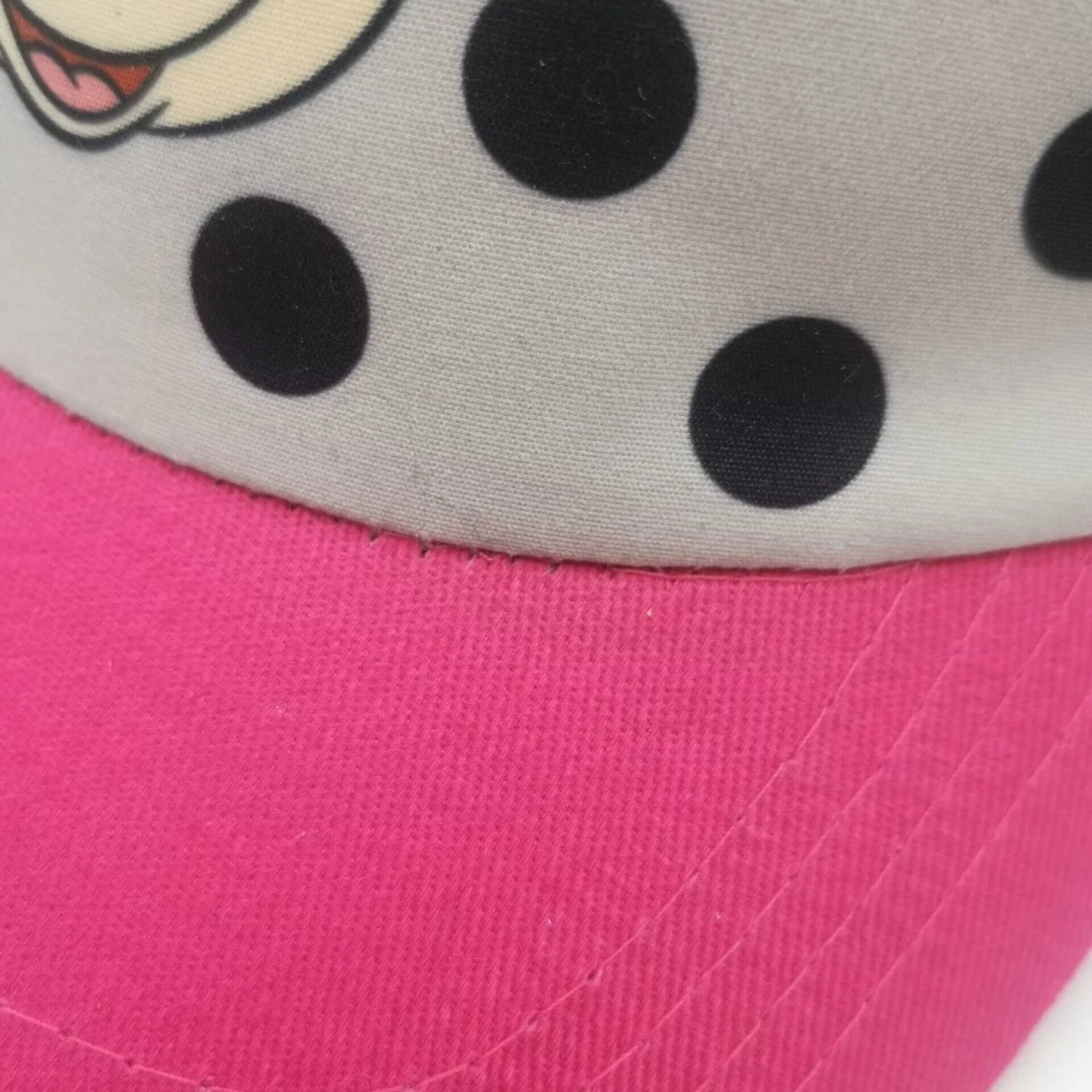 Girls Gray and Pink Disney Minne Mouse Print Outdoor Baseball Cap