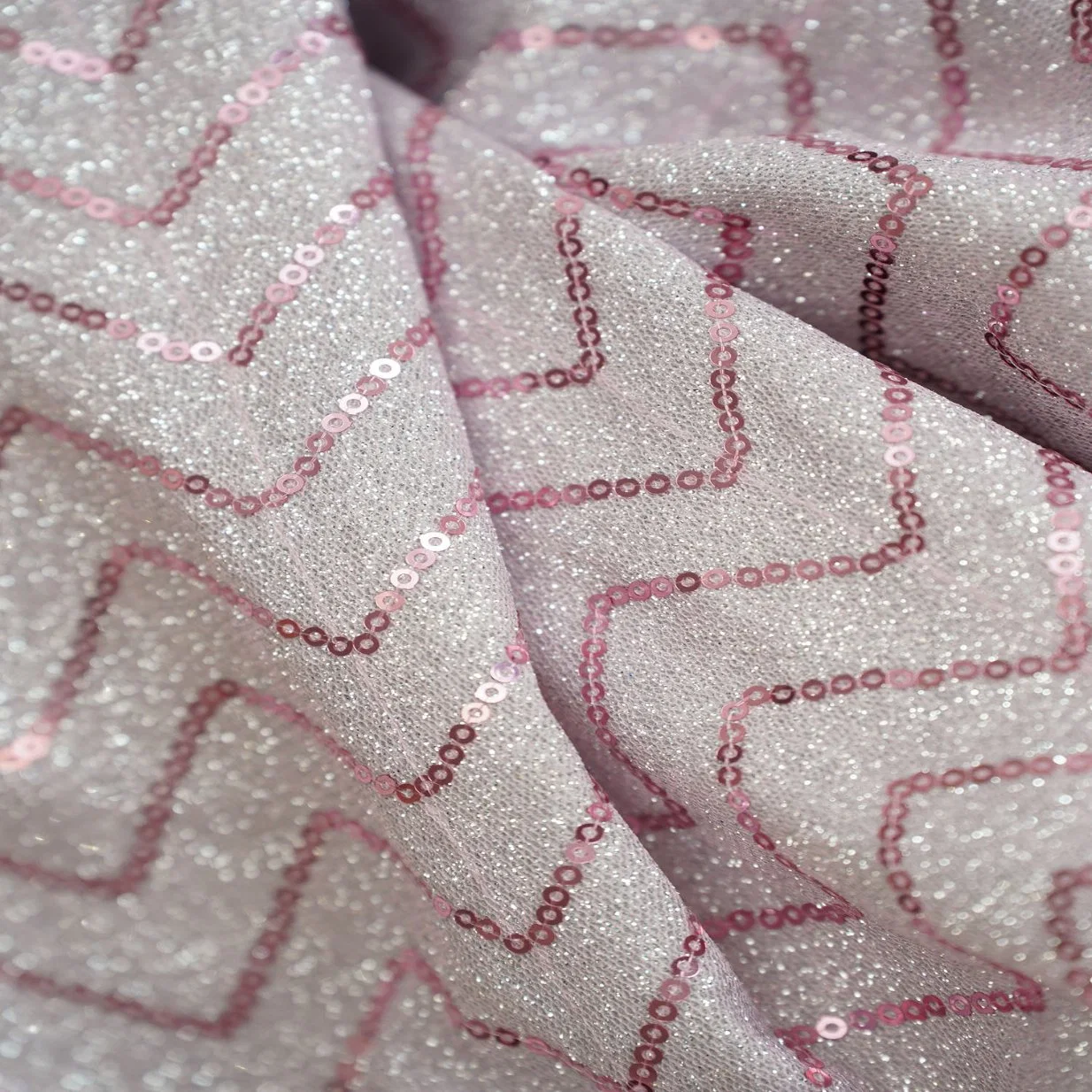 High quality/High cost performance 100% Polyester Metallic Moonlight Bonding Knit Fabric Sequin Fabric for Party