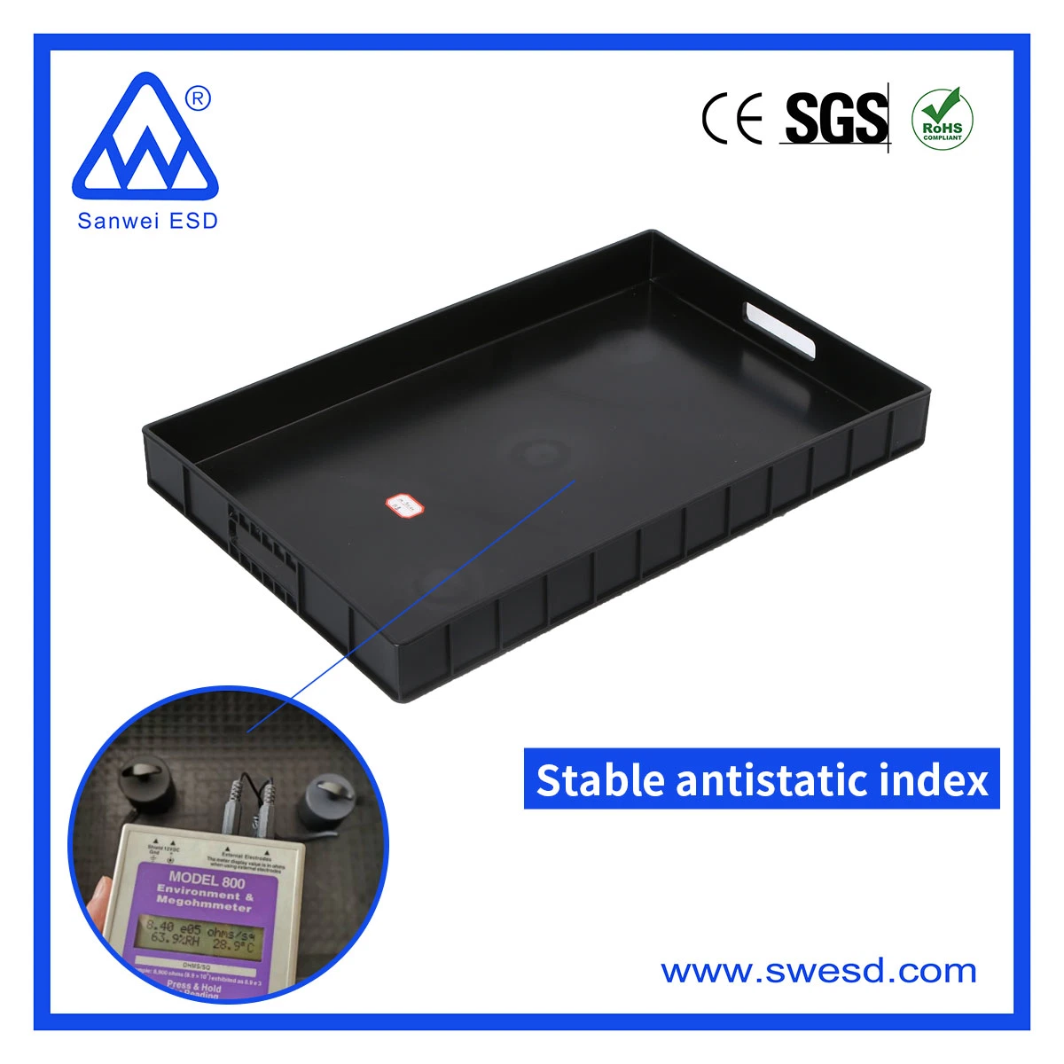 SMT Antistatic Plastic Logistic Pallets for Component