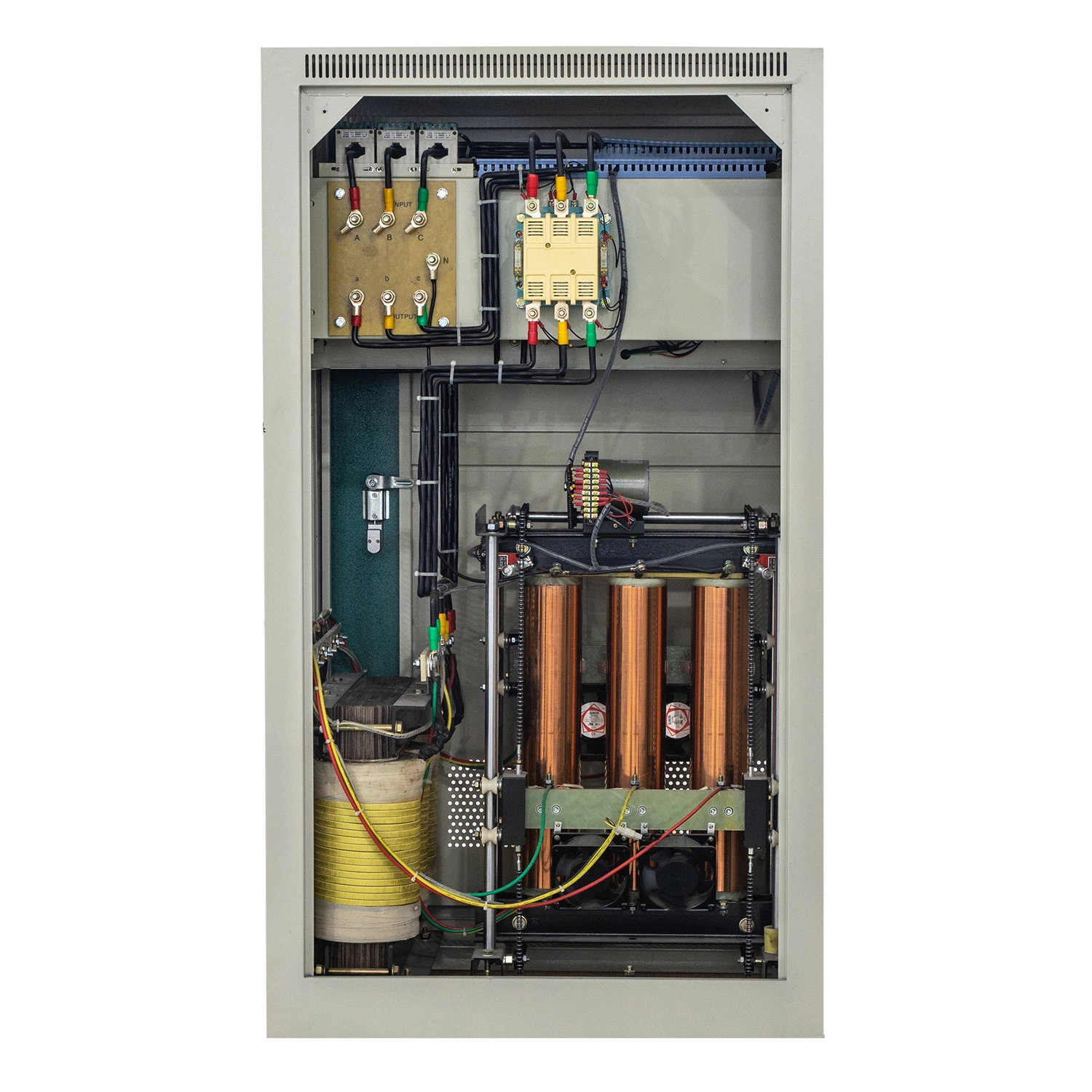 Trois Phase compenser entièrement automatique stabilisateur de tension de 100kVA SBW-100kVA AC le régulateur de tension