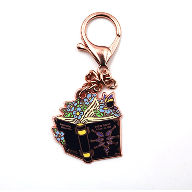 Custom Souvenir Hard Enamel Copper Plating Keychain Figure Cool Metal Keychain