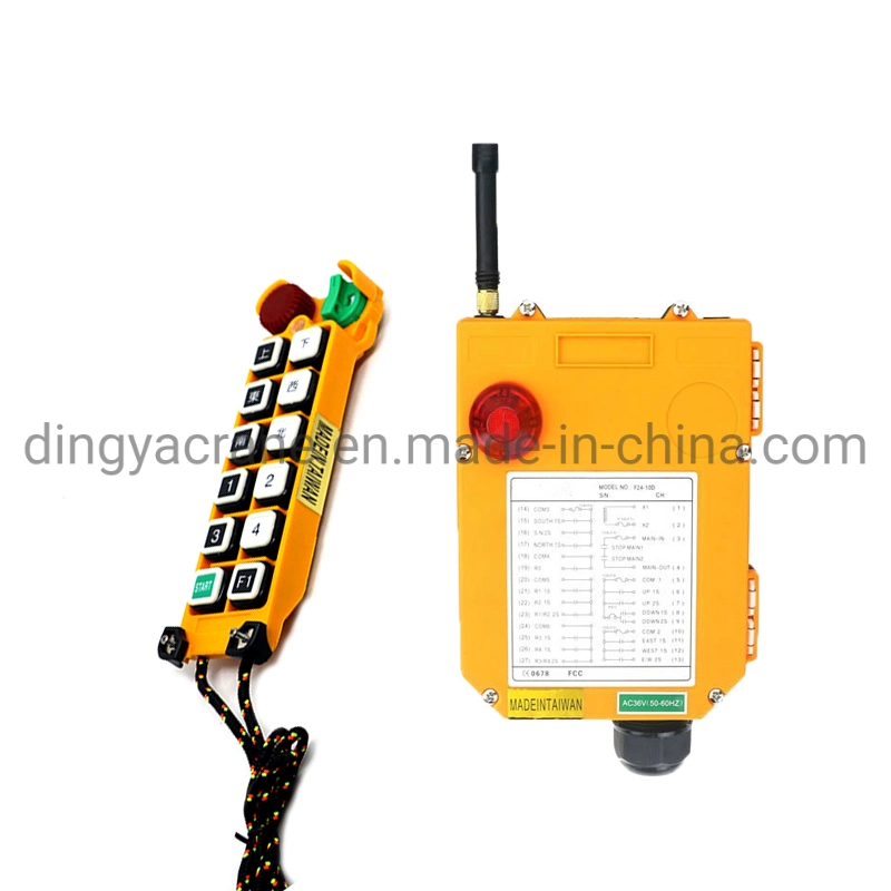 DY Best Selling F24-8d Radio Wireless Control remoto para Overhead Puente grúa