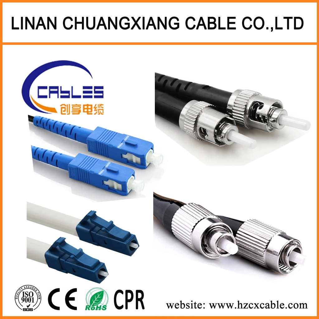 Single Mode FTTH Flat Fiber Optic Drop Wire Cable Patch Cord