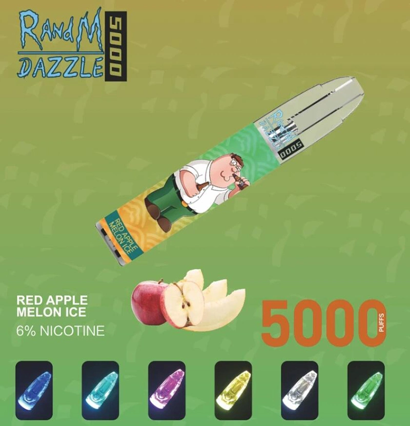 R&M Dazzle RGB Light Disposable/Chargeable Vape Puff Cartridge 5000 Puffs